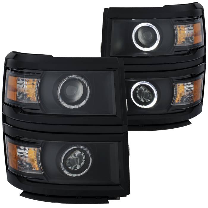 Anzo USA - Anzo USA Projector Headlight Set w/Halo 111344
