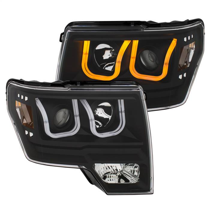 Anzo USA - Anzo USA Projector Headlight Set w/U-Bar Switchback 111383