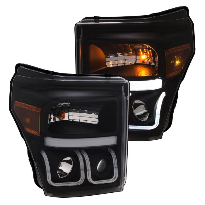 Anzo USA - Anzo USA Projector Headlight Set w/U-Bar Switchback 111386