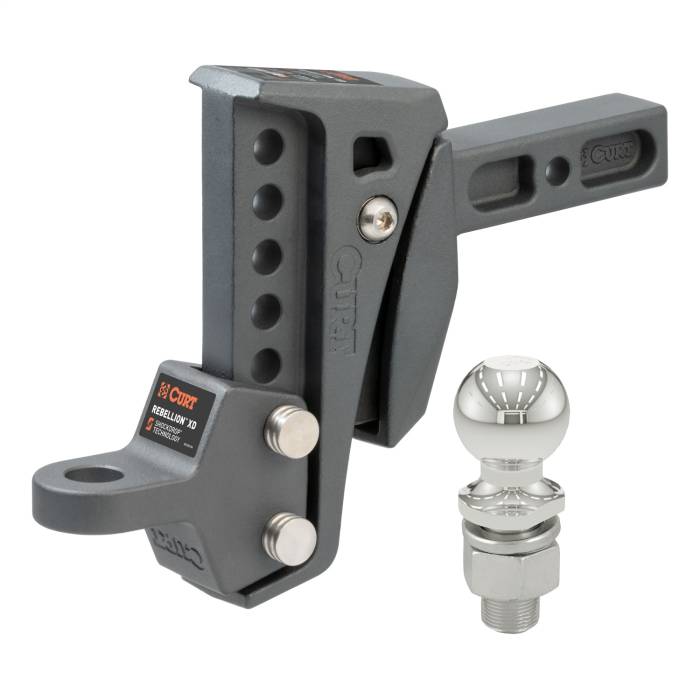 CURT - CURT Rebellion XD Adjustable Cushion Hitch Ball Mount 45980