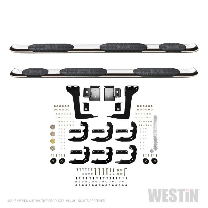 Westin - Westin PRO TRAXX 5 Oval Wheel to Wheel Nerf Step Bars 21-534730
