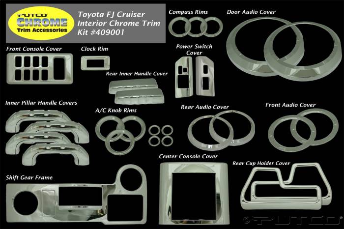 Putco - Putco Chrome Interior Trim Accessory Kit 409001