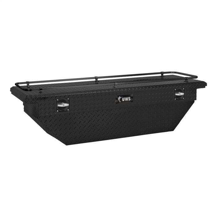 UWS - UWS 69 in. Secure Lock Low Profile Deep Angled Tool Box SLD69-A-LP-MB-R