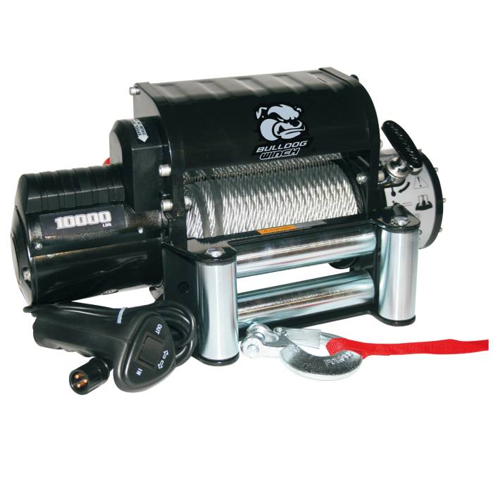 Bulldog Winch - Bulldog Winch 10000lb Winch w/5.8hp Series Wnd Motor, Integrated Pwr Unit, Roller Fairlead (10005)