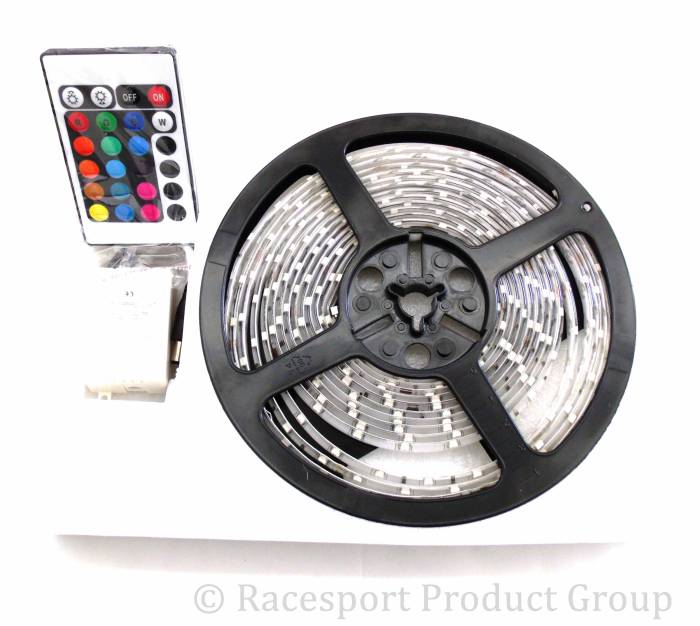 Race Sport - Race Sport 16ft (5M) 20-Color RGB 3528 LED Strip w/ Remote (RS-16FT-3528-RGB)