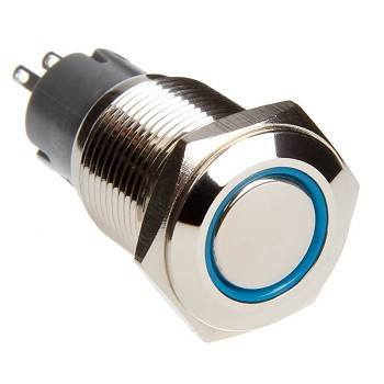 Race Sport - Race Sport LED Momentary Switch (Blue) (RS-16MM-LEDB)