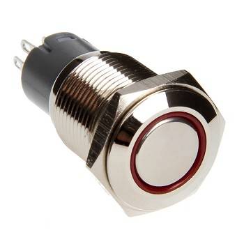 Race Sport - Race Sport LED Momentary Switch (Red) (RS-16MM-LEDR)