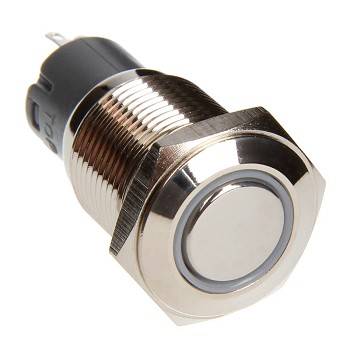 Race Sport - Race Sport LED Two Position on/off Switch White (RS-2P16MM-LEDW)