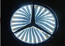 Race Sport - Race Sport 3D LED Logo Badge (Mercedes-White) (RS-3DLED-BENZ-W)