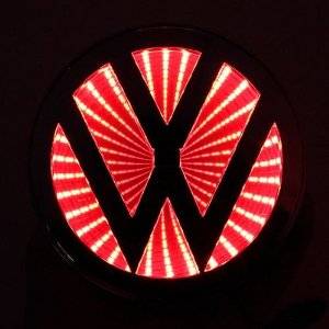 Race Sport - Race Sport 3D LED Logo Badge (Volkswagen-Red) (RS-3DLED-VW-R)