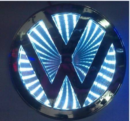 Race Sport - Race Sport 3D LED Logo Badge (Volkswagen-White) (RS-3DLED-VW-W)