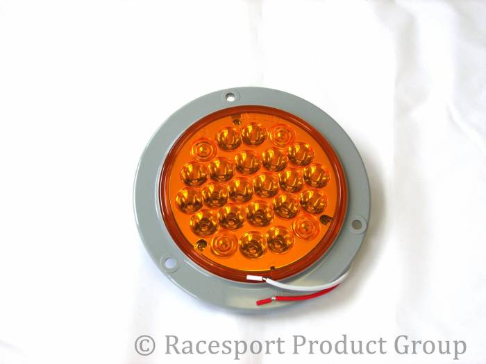 Race Sport - Race Sport 4" Round Amber (w/ 3 Hole Mount) (RS-4-3HA)