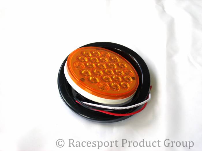 Race Sport - Race Sport 4" Round Amber (w/ Grommet) (RS-4-GA)