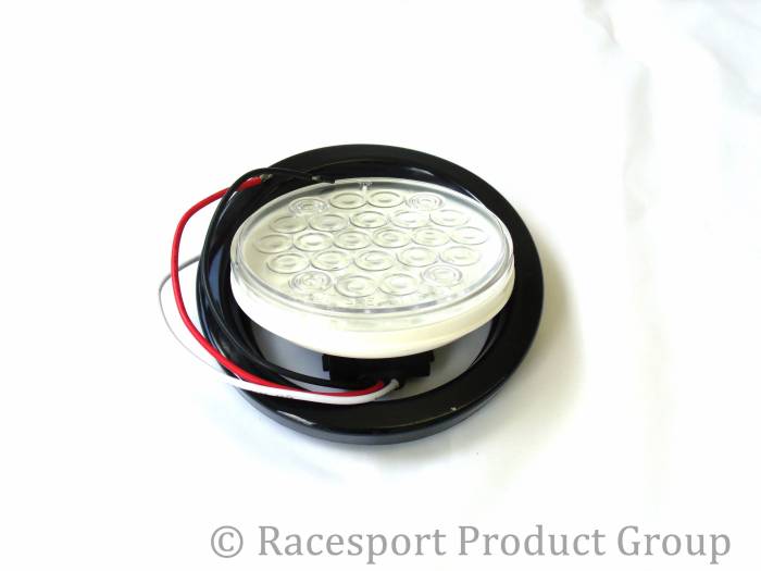 Race Sport - Race Sport 4" Round White (w/ Grommet) (RS-4-GW)