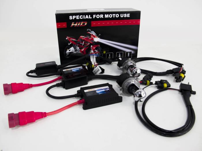 Race Sport - Race Sport H4 8K Dual Bulb Hi/Lo Bi-Xenon Moto/ATV Kit (RS-H4-8K-DB-2MOTO)