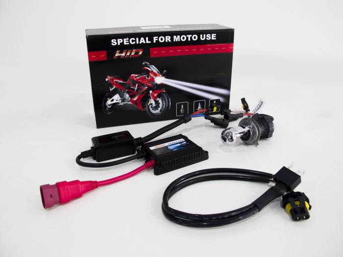 Race Sport - Race Sport H4 6K Hi/Lo Bi-Xenon Moto/ATV Kit (RS-H4-6K-DB-MOTO)