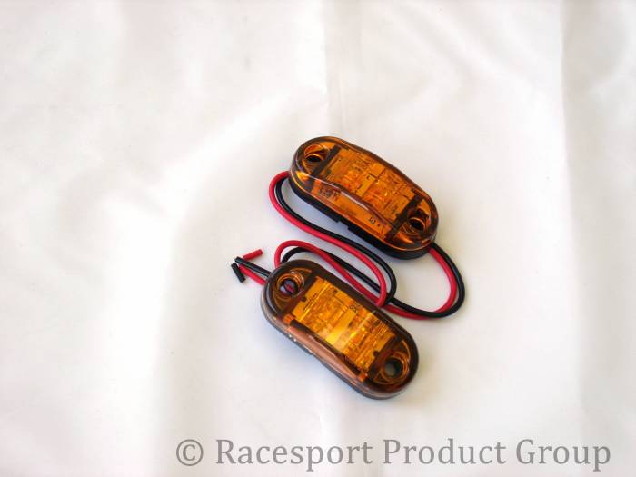 Race Sport - Race Sport 2.5x1" Amber Marker (w/ 2 Hole Mount) (RS-O2.5-2HA)