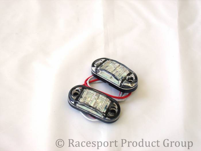 Race Sport - Race Sport 2.5x1" White Marker (w/ 2 Hole Mount) (RS-O2.5-2HW)