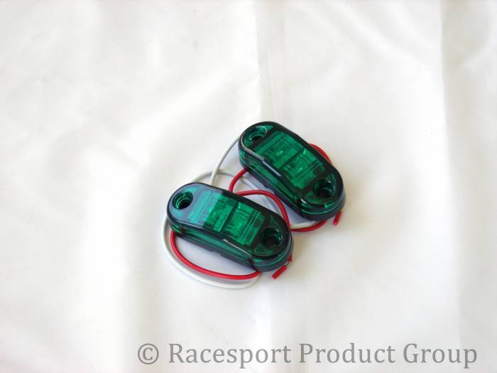 Race Sport - Race Sport 2.5x1" Green Marker (w/ 2 Hole Mount) (RS-O2.5-2HG)