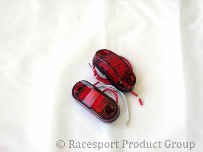 Race Sport - Race Sport 2.5x1" Red Marker (w/ 2 Hole Mount) (RS-O2.5-2HR)
