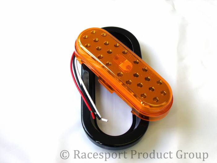 Race Sport - Race Sport 6x2.5" Amber (w/ Grommet) (RS-O6.5-GA)