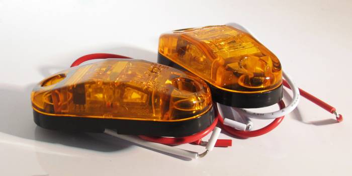 Race Sport - Race Sport 2.5x1" 12V LED Marker Strobe (Amber) (RS-STROBE2.5-2HA)