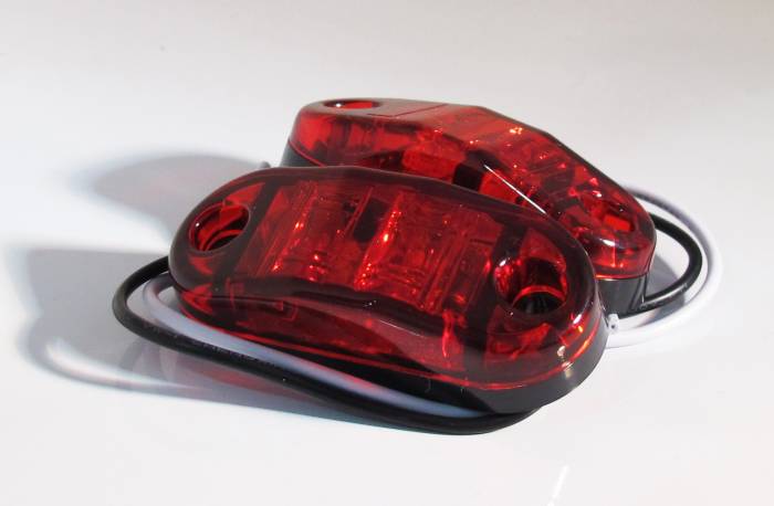 Race Sport - Race Sport 2.5x1" 12V LED Marker Strobe (Red) (RS-STROBE2.5-2HR)