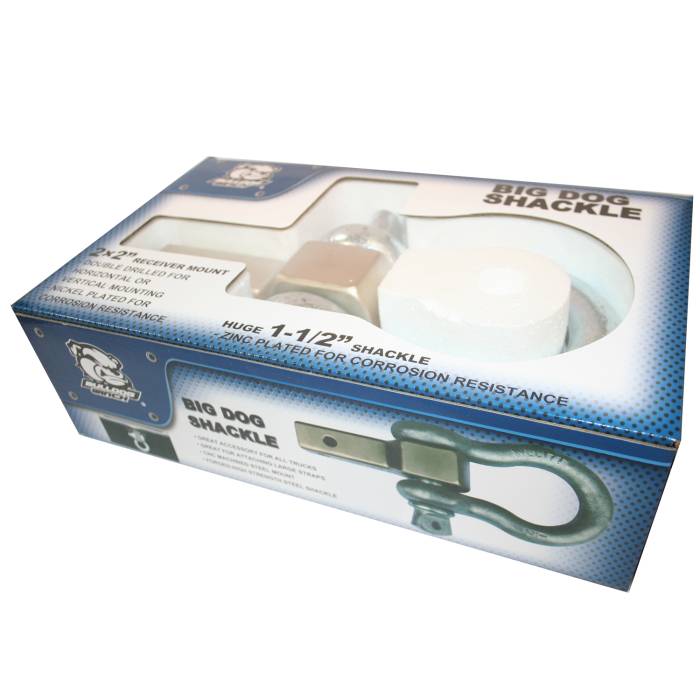 Bulldog Winch - Bulldog Winch Big Dog Shackle, 2x2"Receiver Mount w/1-1/2" Shackle (20181)