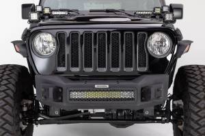 Go Rhino - Go Rhino - 331100T - Rockline Winch & LED Ready Front Stubby Bumper, JK, JL and JT Wrangler - Image 1