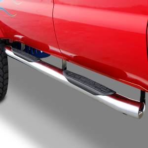 Go Rhino - Go Rhino - 67044PS - 415 Series SideSteps (Cab-Length) with Welded End Caps - Image 1