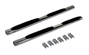 Big Country Truck Accessories - Big Country Truck Accessories - 394201806 - 4in WIDESIDER Platinum Side Bars Kit - 80in Long Stainless + Mounting Brackets - Image 2