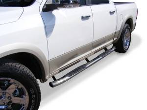 Big Country Truck Accessories - Big Country Truck Accessories - 39420366 - 4in + 15 Degree Cab-Length Side Bars with Welded End Caps - Image 1
