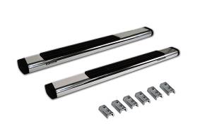 Big Country Truck Accessories - Big Country Truck Accessories - 396224526 - 6in WIDESIDER Platinum Stainless Steel Side Bars Kit - 52in Long + Brackets - Image 2