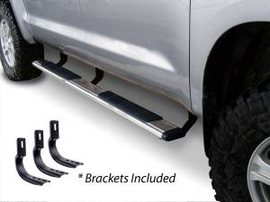 Big Country Truck Accessories - Big Country Truck Accessories - 395203876 - 5in WIDESIDER Platinum Side Bars Kit: Polished Stainless + Brackets (Gas Only) - Image 1