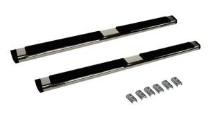 Big Country Truck Accessories - Big Country Truck Accessories - 396201806 - 6in WIDESIDER Platinum Stainless Steel Side Bars Kit - 80in Long + Brackets - Image 2
