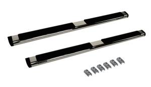 Big Country Truck Accessories - Big Country Truck Accessories - 396201876 - 6in WIDESIDER Platinum Stainless Steel Side Bars Kit - 87in Long + Brackets - Image 2