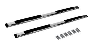 Big Country Truck Accessories - Big Country Truck Accessories - 395201806 - 5in WIDESIDER Platinum Side Bars Kit: 80in Long Polished Stainless Steel +Brackets - Image 2