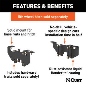 CURT - CURT Fifth Wheel Custom Bracket Kit 16419 - Image 2