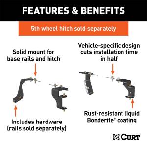 CURT - CURT Fifth Wheel Custom Bracket Kit 16422 - Image 2