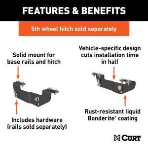 CURT - CURT Fifth Wheel Custom Bracket Kit 16418 - Image 2