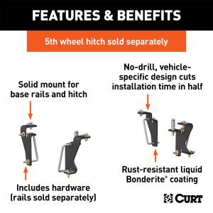 CURT - CURT Fifth Wheel Custom Bracket Kit 16420 - Image 2
