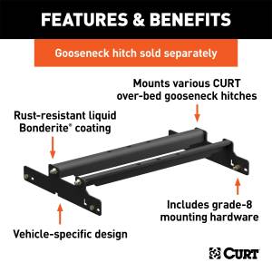 CURT - CURT Gooseneck Hitch Folding Ball Install Kit 61509 - Image 2