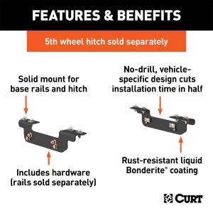 CURT - CURT Fifth Wheel Custom Bracket Kit 16411 - Image 2