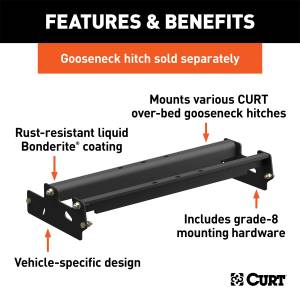 CURT - CURT Gooseneck Hitch Folding Ball Install Kit 61506 - Image 2