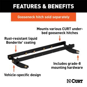 CURT - CURT 600 Series Install Kit Gooseneck Hitch 60604 - Image 2