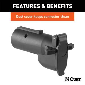 CURT - CURT 7-Way Round RV To 6-Way Round Adapter 57726 - Image 5
