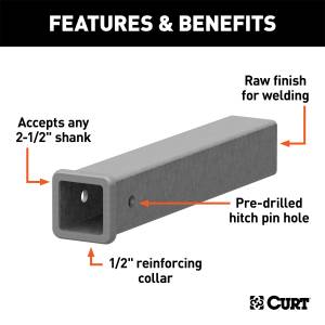 CURT - CURT Receiver Tube 49511 - Image 2