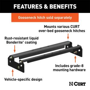 CURT - CURT Gooseneck Hitch Folding Ball Install Kit 61505 - Image 2