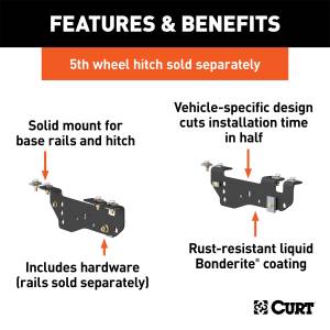 CURT - CURT Fifth Wheel Custom Bracket Kit 16448 - Image 2