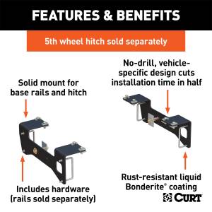 CURT - CURT Fifth Wheel Custom Bracket Kit 16415 - Image 2